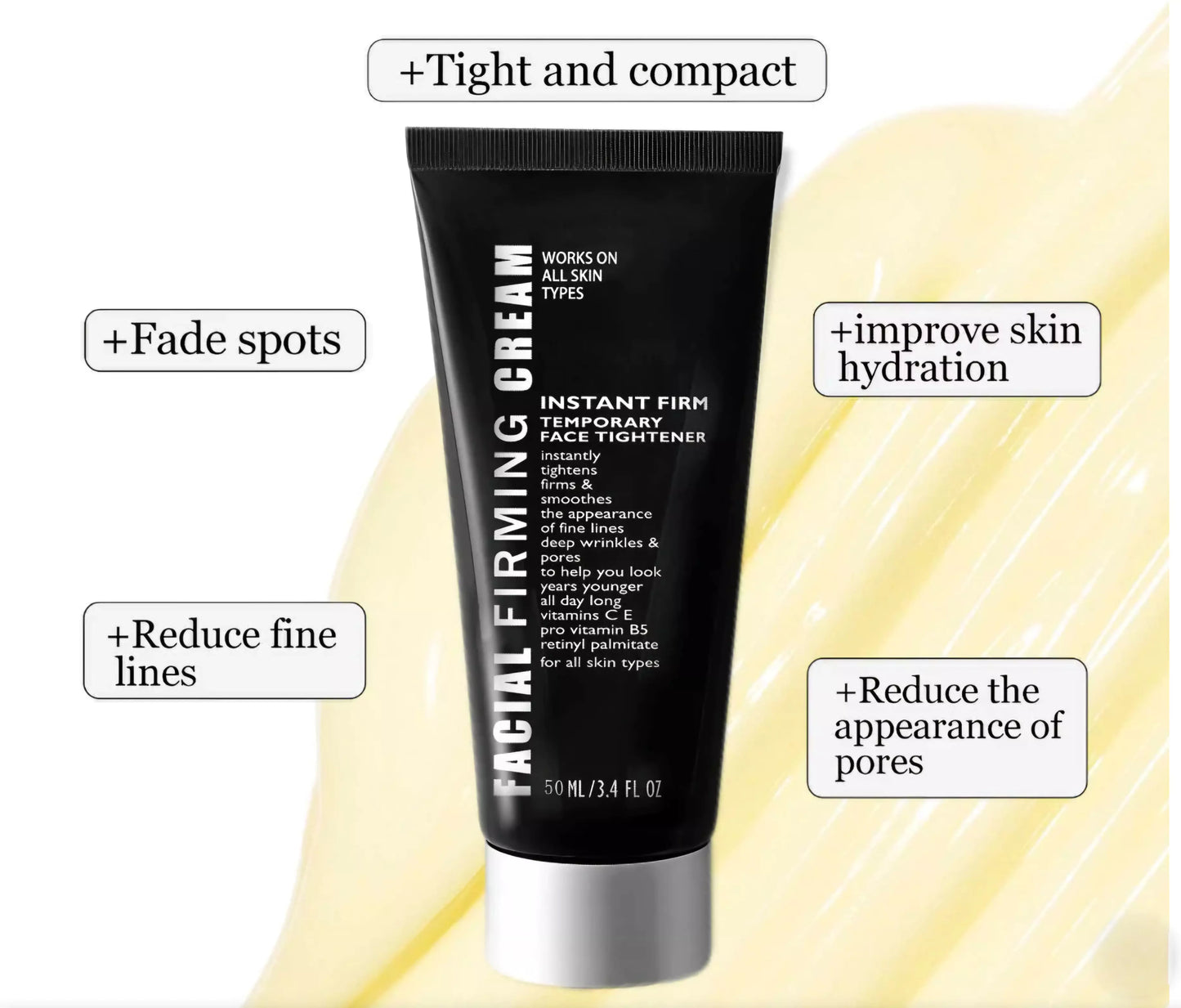 Lift & Firm Instant Face Tightener – Age Defying Formula for a Sculpted Look!🔥